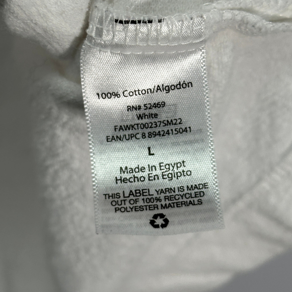 Free Assembly White Terry‎ Cloth Polo T-shirt Large - Picture 4 of 5